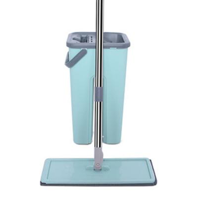 China Minimalist Compression Mop Floor Flat With Bucket Wash Floors Hand Microfiber Self Cleaning Mop Extortion Free Compression Flat Mop Bucket for sale