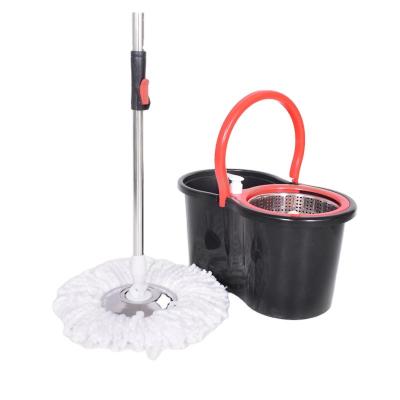 China New Sustainable 360 ​​Rotary Amazing Home Cleaning Cleaner With Basket With Outlet Black Color Floor Brooms for sale