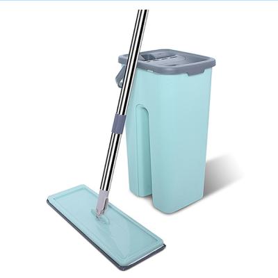 China Viable High Quality Affordable Bucket Telescopic Rotary Squeeze Cleaning Flat Cheap Strip Microfiber Flat Mop for sale