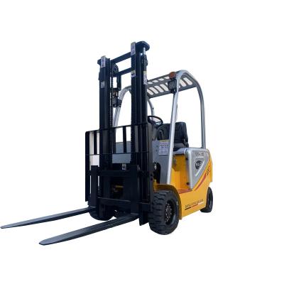 China Building Material Stores 2.5ton 48v Electric Mini Horn Counterweight Container Stacker Rough Terrain Forklift for sale