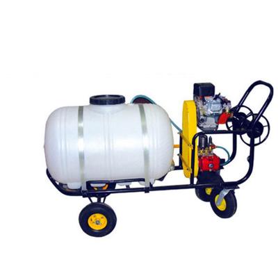 China High efficient 160L large tire cart type orchard dosing machine hand push gasoline agricultural spray machine for sale