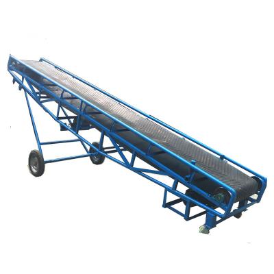 China Farms High inclination conveyor climbing belt conveyor, cardboard bag cargo belt conveyor, wear-resistant rubber belt conveyor for sale