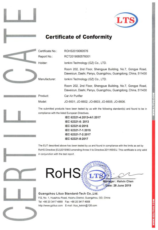 RoHS - Ionkini Technology (gz) Co., Ltd.