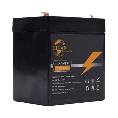 China 12v BMS LiFePO4 deep cycle lithium ion batteries lifepo4 battery pack 6Ah for sale