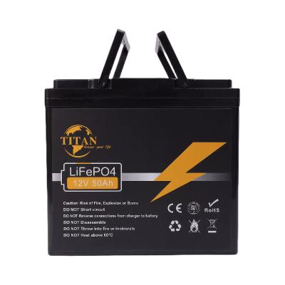 China Manufacturer supply 12v 50ah lifepo4 rechargeable battery for miner lamp and solar lighting L229*M138*T215mm for sale