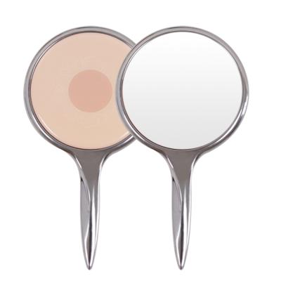 China High Quality Popular Fashionable Round Lighted Shaped Hand Held Mirror Custom Hand Held Cosmetic Mirror for sale