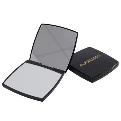 China New Style Cosmetics Small Pocket Portable Irregular Double-Sided Square Mirror Lighted for sale