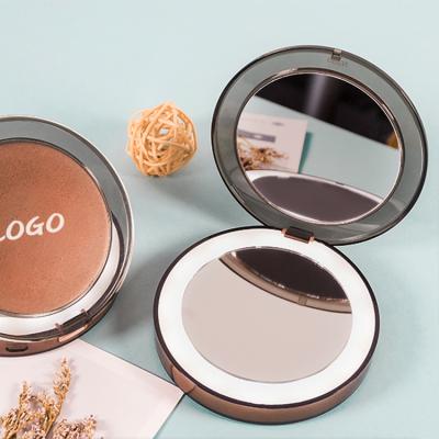 China Mini Size Pocket Mini LED Lighted Makeup Mirror Cosmetic Folding Portable Compact Mirror for sale