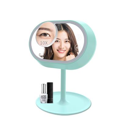 China Factory Direct Sale Lighted Table Desk Led Makeup Light Mirror For Table Logo Led Light Makeup Mirror Custom Made for sale