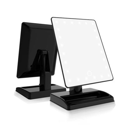 China Factory price LED single sided lighted mirror table cosmetic lighted led mirror desk with led light mirror for sale