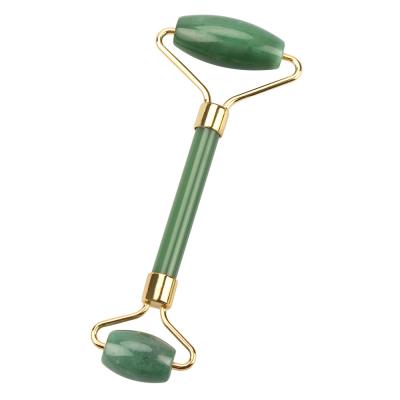 China New Arrival 100% Natural Mini Green Facial Massager Crystal Face Roller Massager Custom Roller for sale