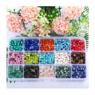 China Square Wholesale Natural Stone Beads For Jewelry Making 5-6mm Natural Stone Beads Bracelet Wholesale for sale