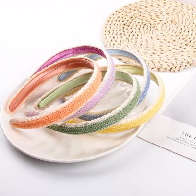 China European and American style Candygirl 5pcs cotton headband candy color woven sets for women with cotton thread main bands for girls wholesale for sale