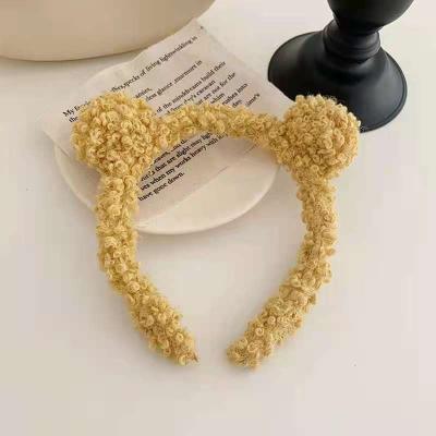 China Custom Candygirl Wind Bear Ear Headband Rural Teddy Bear Ear Headband for Women Girl Kids Teddy Bear Headbands Small for sale