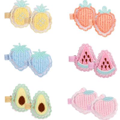 China Candygirl Cute Colorful Fruit Hair Clips Sets Animal Hair Clips Sets Style Cute Hairpin For Kids Children Fruit Hair Clips for sale