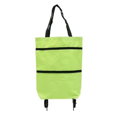 China Large Capacity Convenience Tug Bag Supermarket Pulley Bag Foldable Portable Folding Vegetable Bags for sale