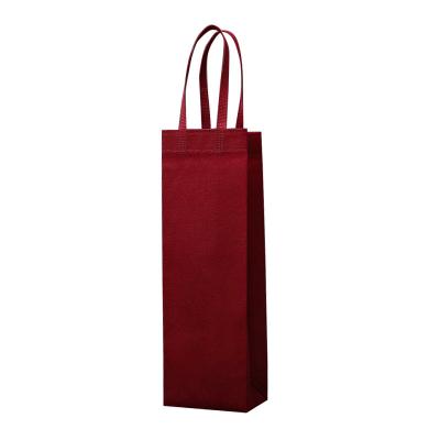 China Simple Creative Handled Red Wine Non-woven Bag Double Wine Packaging Bag Gift Shopping Bag for sale