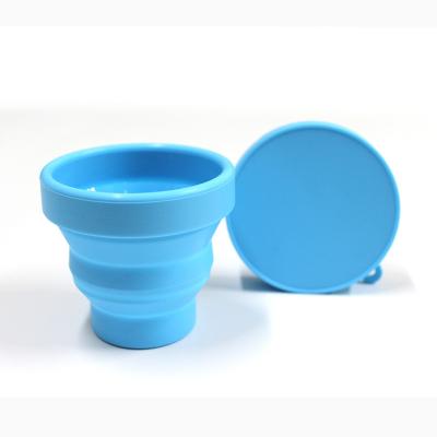 China Sustainable Outdoor Expandable Portable Mini Water Cup Travel Mug Mouthwash Travel Silicone Collapsible Cup for sale