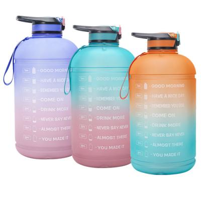 China Wholesale Drink Water Bottles One Gallon Motivational Bpa Free Water Bottle for sale