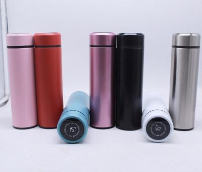 China Sustainable Creative Thermal Vacuum Bottle Stainless Steel Smart Water Bottle With Display Screen for sale