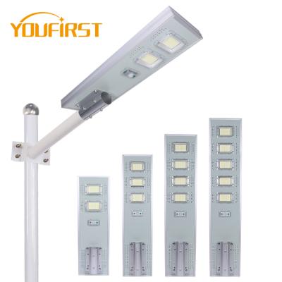 China ROAD Ip65 Waterproof Outdoor 50w 100w 150w 200w 250w Integrated All In One Led Solar Street Light for sale