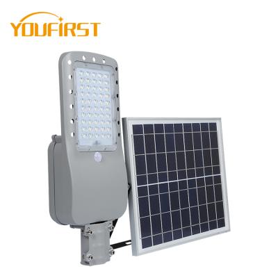 China ROUTE Luminarias Alumbrado Publico Outdoor ABS 40w 50w LED Solar Street Light For Security for sale