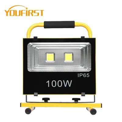 China Park/Stadium Camping/Construction/Emergency/BRI Car Approved Rechargeable Emergency IP65 Waterproof 50w 100w 150w Portable Led Flood Light for sale