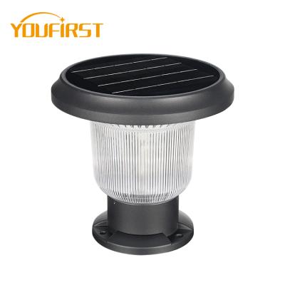 China Landscape Modern Gate Post Waterproof Outdoor Ip65 Aluminum Bollard Led Solar Pillar Light for sale