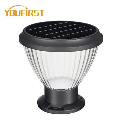 China Modern Post Bollard Aluminum ABS Waterproof Ip65 Outdoor Park Yard Led Solar Pillar Light for sale