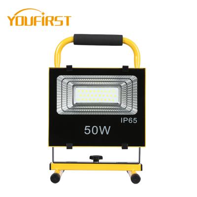 China Car camping/construction/emergency/flood light Ip65 50w led 100w waterproof rechargeable aluminum from park/stadium factory wholesale price for sale