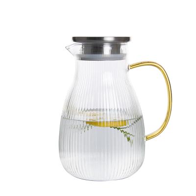 China Sustainable Promotion Gift Duck Pot Small Fish Scales Embossed Glass Water Pitcher for sale