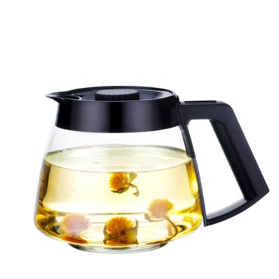 China Sustainable Teapot Water Jug Factory Customized Transparent Glass Teapot Teaware for sale