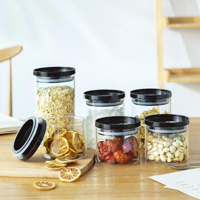 China Factory Supply Hot Sale Kitchen Sealed Home Use With PP Lid Storage Jar Glass Airtight Glass Bottle for sale