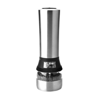 China Commercial Viable 2 in 1 Electric Plastic Stainless Spice Mill Salt and Pepper Grinder for sale