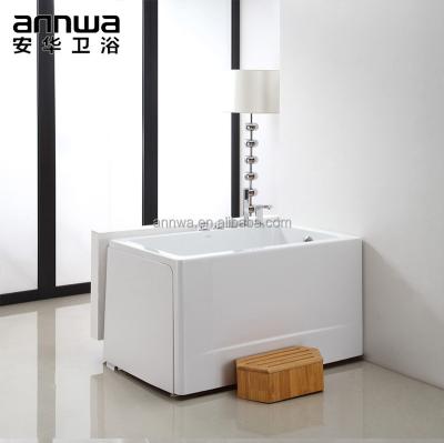 China Foshan Indoor Tub Sit 52 Inch Small Size Acrylic Baby Freestanding Bathtub For Sale for sale