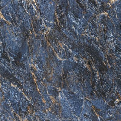 China Glazed Metallic Tiles China Foshan Blue Polished Porcelain Marble Tiles For Sapphire Blue for sale