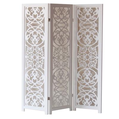 China French shabby chic Europe corner hotel solid weave room divider screen solid room divider for sale