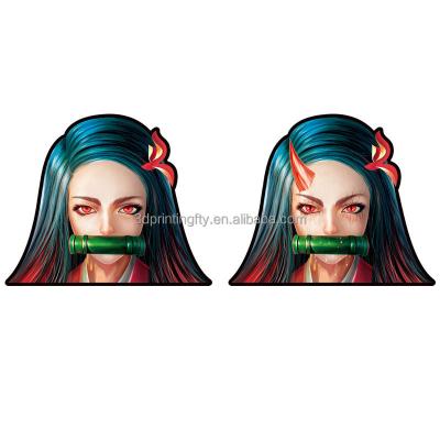 China 3 Flip Effect Multiple Styles 3D Stickers Anime Lenticular Sticker For Decoration for sale