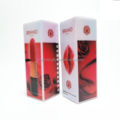 China Recyclable PET PP Box Plastic Package Box Customized Lipstick Cosmetic Box With 3D Effect for sale