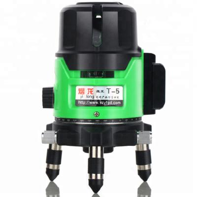 China Self-Leveling 5 Line Green Beam 360 Degree Rotating Laser Level 130mm*80mm /*120mm for sale