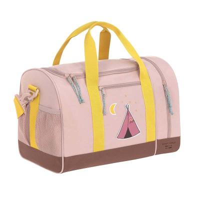 China Pink High Quality Custom Popular Outdoor Fitness Large Fashion Logo Duffle Sports Gym Travel Bag for sale