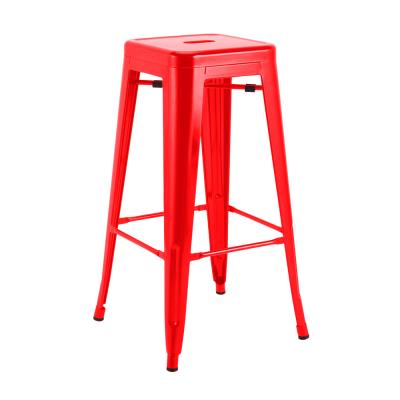 China EUROPEAN Kitchen Stools Metal Frame Backrest Cafe Chair Umpire Chair Counter Barstools And Dinettes for sale