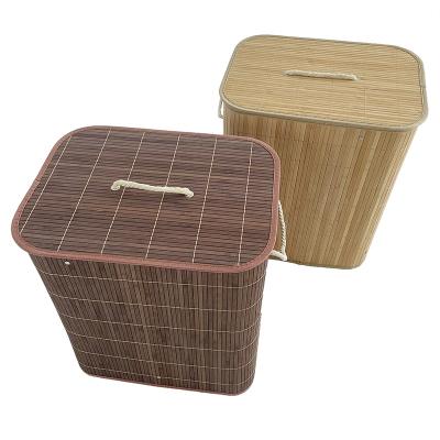 China Large Folding Nature Folding Color Folding Dirty Rattan Bamboo Laundry Basket for Sundries and Dirty Clothes for sale