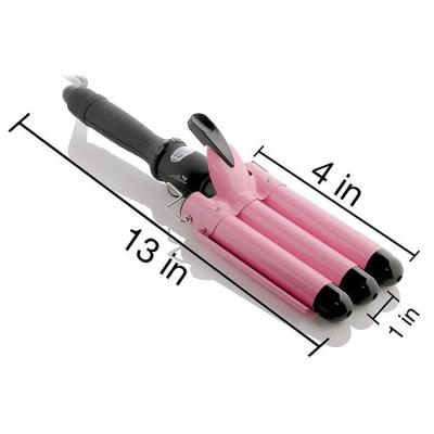 China Portable Automatic Hair Curler Machine Hair Curler Beach Wave 3 Ceramic Curling Automatic Rotating Tubes Wholesale for sale