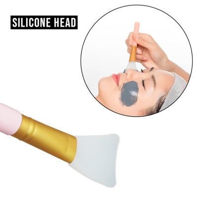 China Free Custom Logo Mini Foundation Cosmetic Makeup Tool Skin-friendly For Mask Makeup Brush Face Silicone Mask Brush for sale