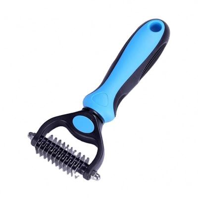 China Viable High Quality Professional Deshedding Dog Tooth Massage Hair Pet Grooming Cleaning Brush for sale