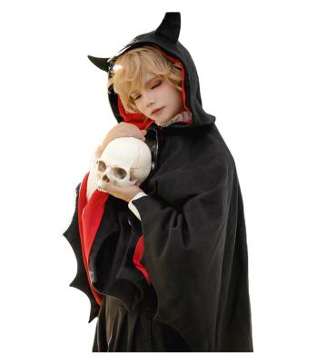 China Dance Stage Performance Halloween Children Kids Bat Vampire Costume Boy Black Cloak Costume for sale