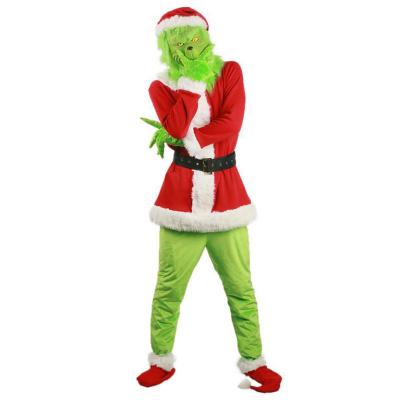 China Dance Stage Performance Cosplay Christmas Party Green Hair Monster Clothes Set Green Hair Monster Costume for sale