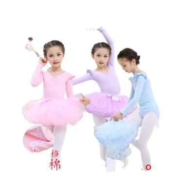 China High Quality Elastic Girls Kids Tops Dancing Skirt Performance Clothing Cotton Belly Dance Skirts for sale