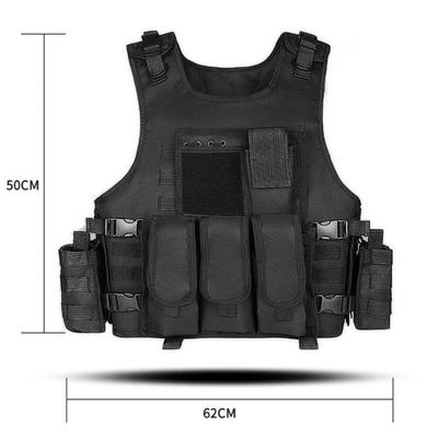 China Anti-Static Outdoor Combat Vest CS Field Heavy Duty Hunting Training Adjustable Tactical Vest With Magazine Pocket for sale